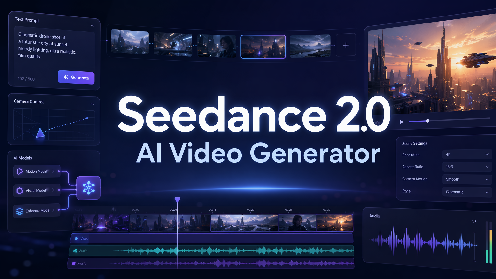 Seedance 2.0 AI Video Generator: Create Cinematic Videos from Text Prompts