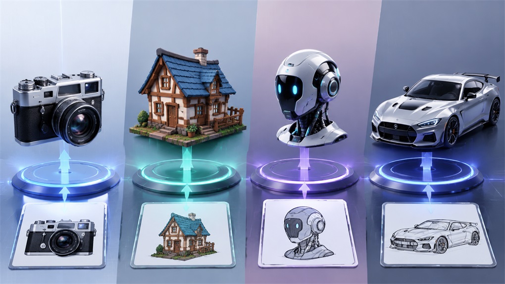 四款 AI 单图 3D 生成工具对比!新手建模工具怎么选?
