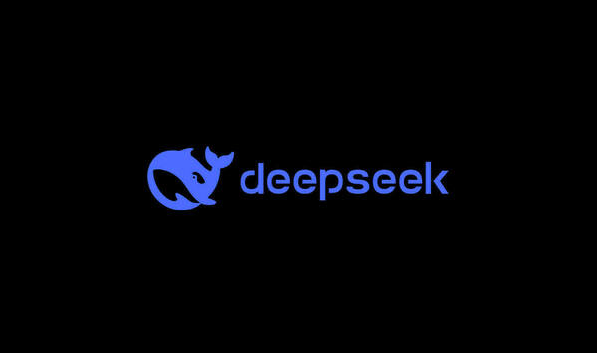 图片展示的是DeepSeek的标志。背景为黑色，标志由蓝色的鲸鱼图案和“deepseek”文字组成。鲸鱼图案位于左侧，文字在右侧。该图片位于介绍国内AI剧本写作生成器DeepSeek的上下文中，用于直观呈现DeepSeek的品牌标识，帮助读者识别其品牌，与上下文介绍其更适合逻辑推演、剧情分析和复杂设定类内容相呼应。