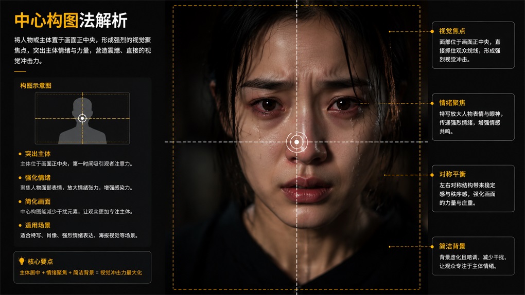 中心构图:强化主体情绪