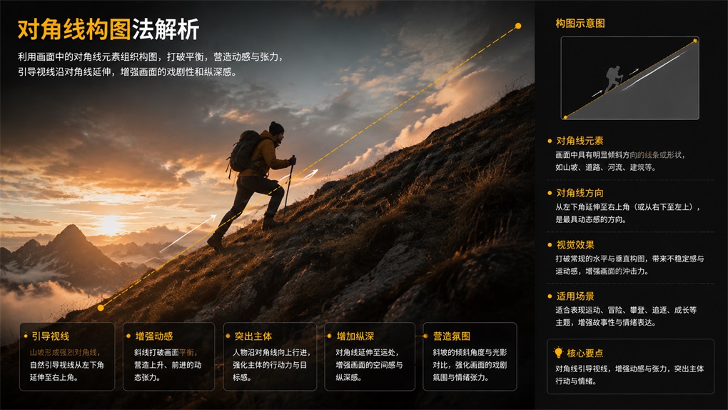 对角线构图:增强运动和张力