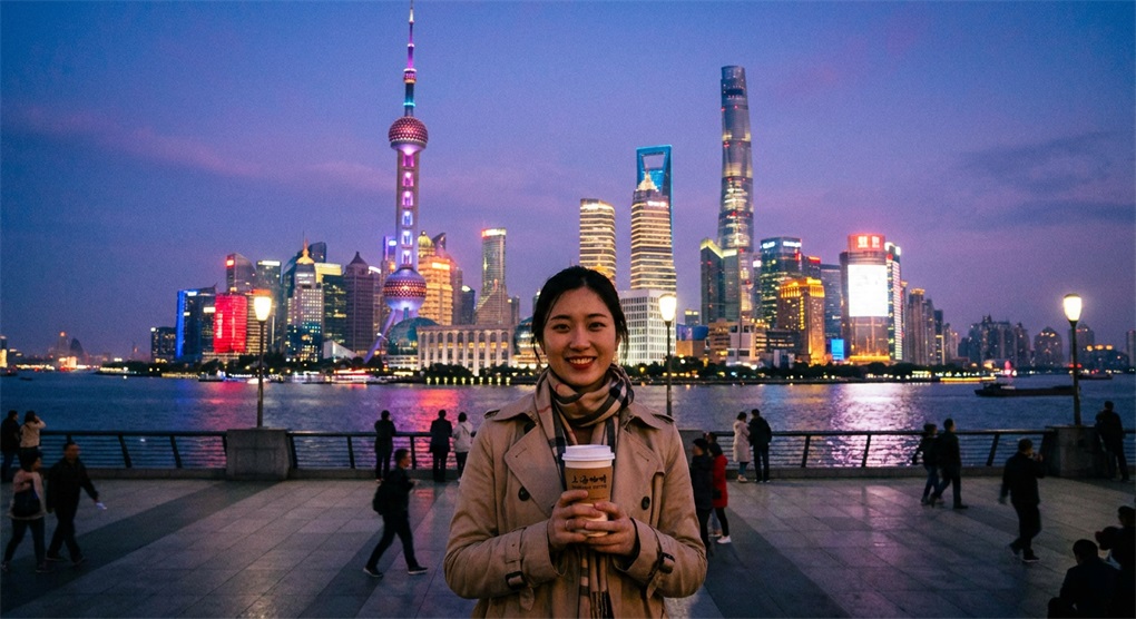 上海外滩人物场景示例