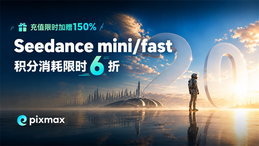 Seedance 2.0 mini与fast模型积分消耗限时 6 折