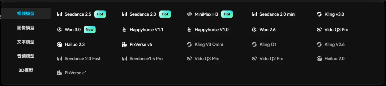 Pixmax聚合多款主流视频模型