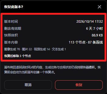 画布恢复新增弹窗提醒3