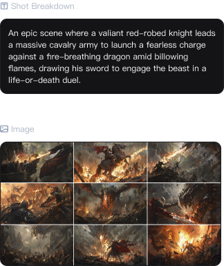 Storyboard prompt and image input card