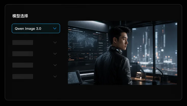 在图像节点中选择 Qwen Image 3.0