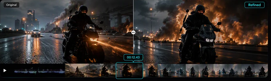 Timestamp-level AI video editing controls