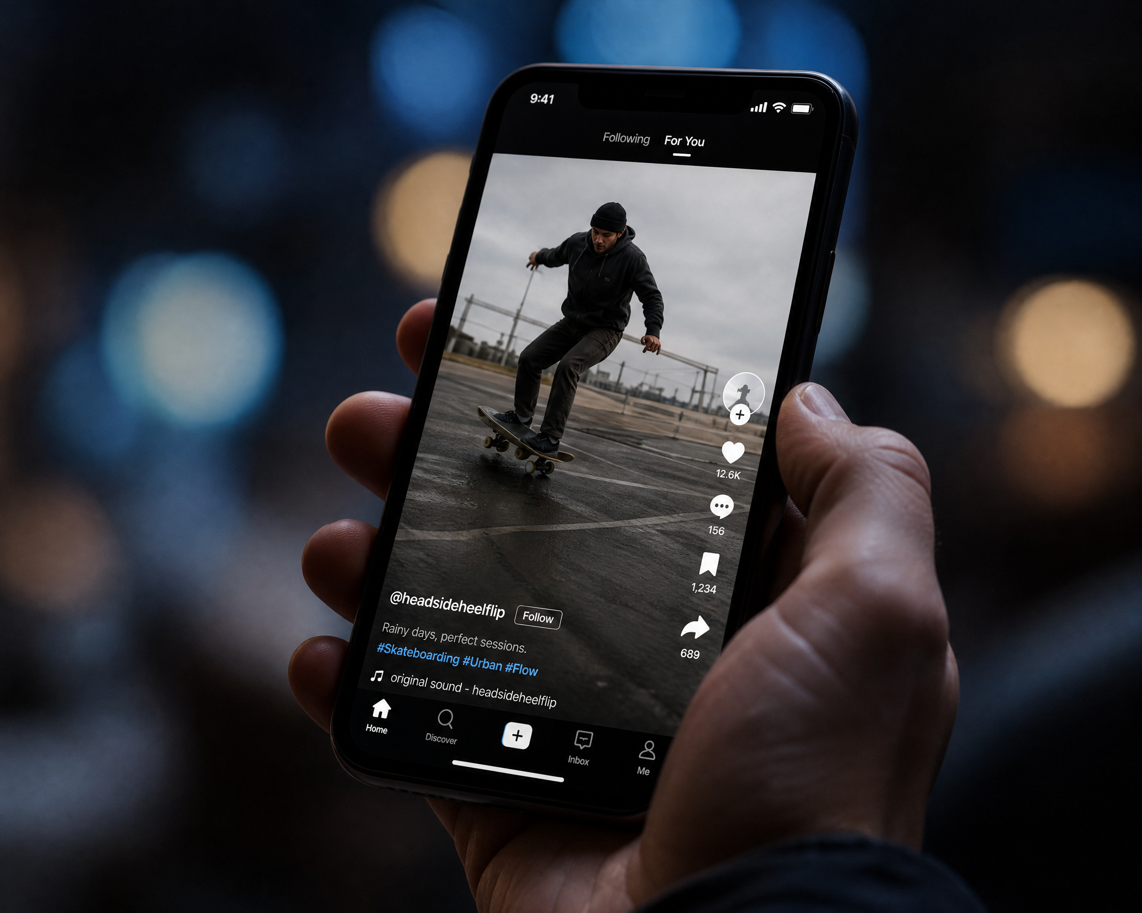 Short-form social video scene