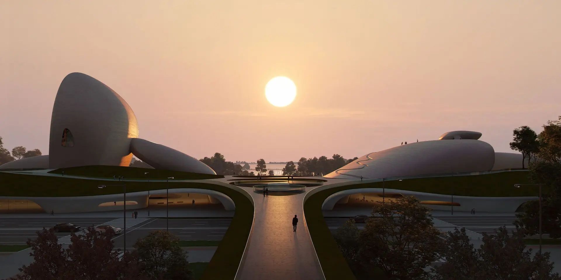 深圳湾文化广场建筑效果图