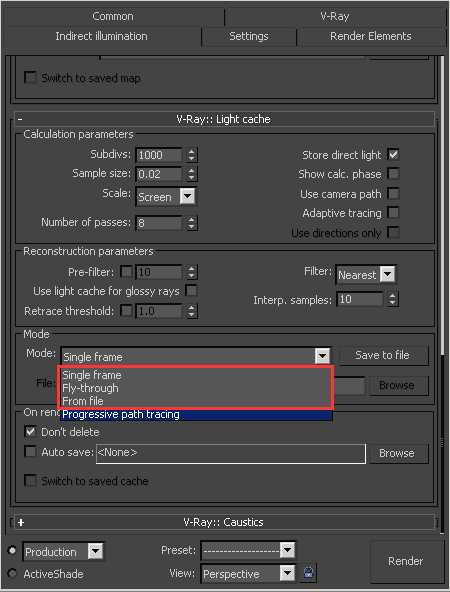 Progressive path tracing警告