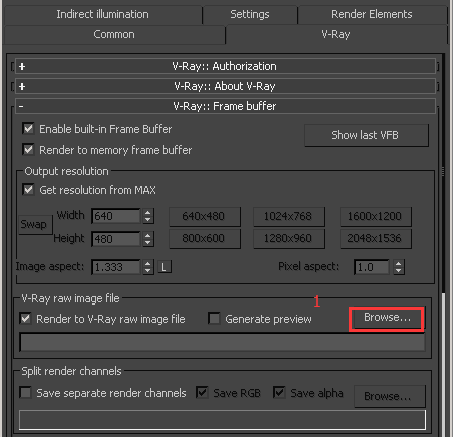 V-Ray raw image file警告