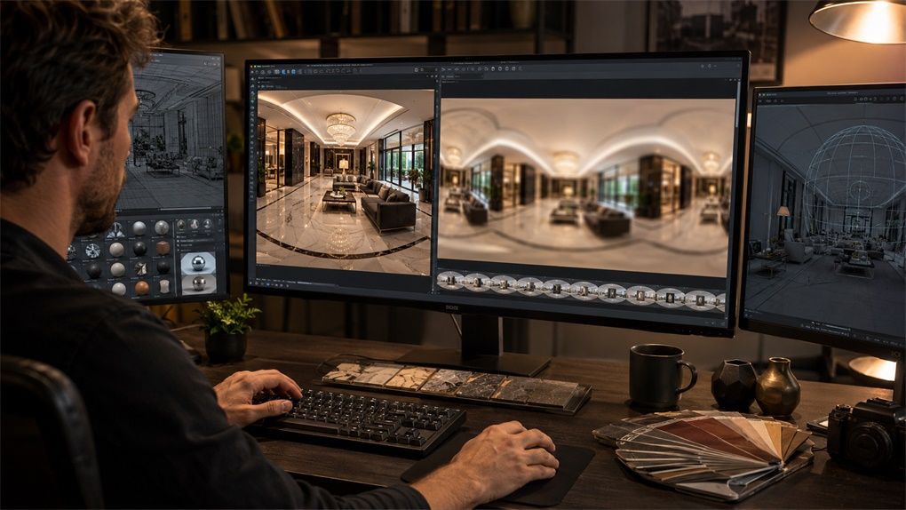 3dmax导出全景图合成后变模糊怎么办？