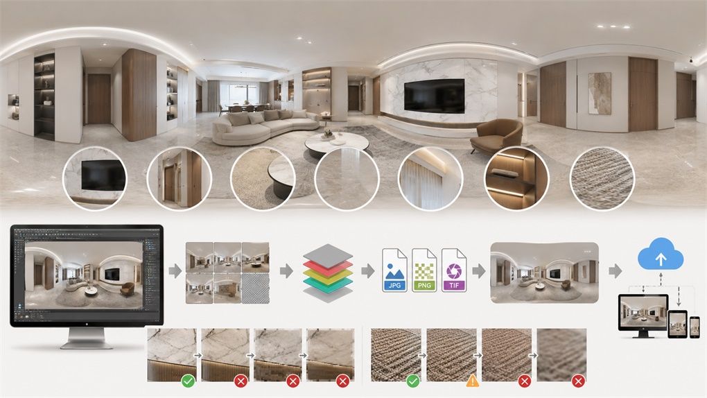 3dmax导出全景图合成后变模糊怎么办