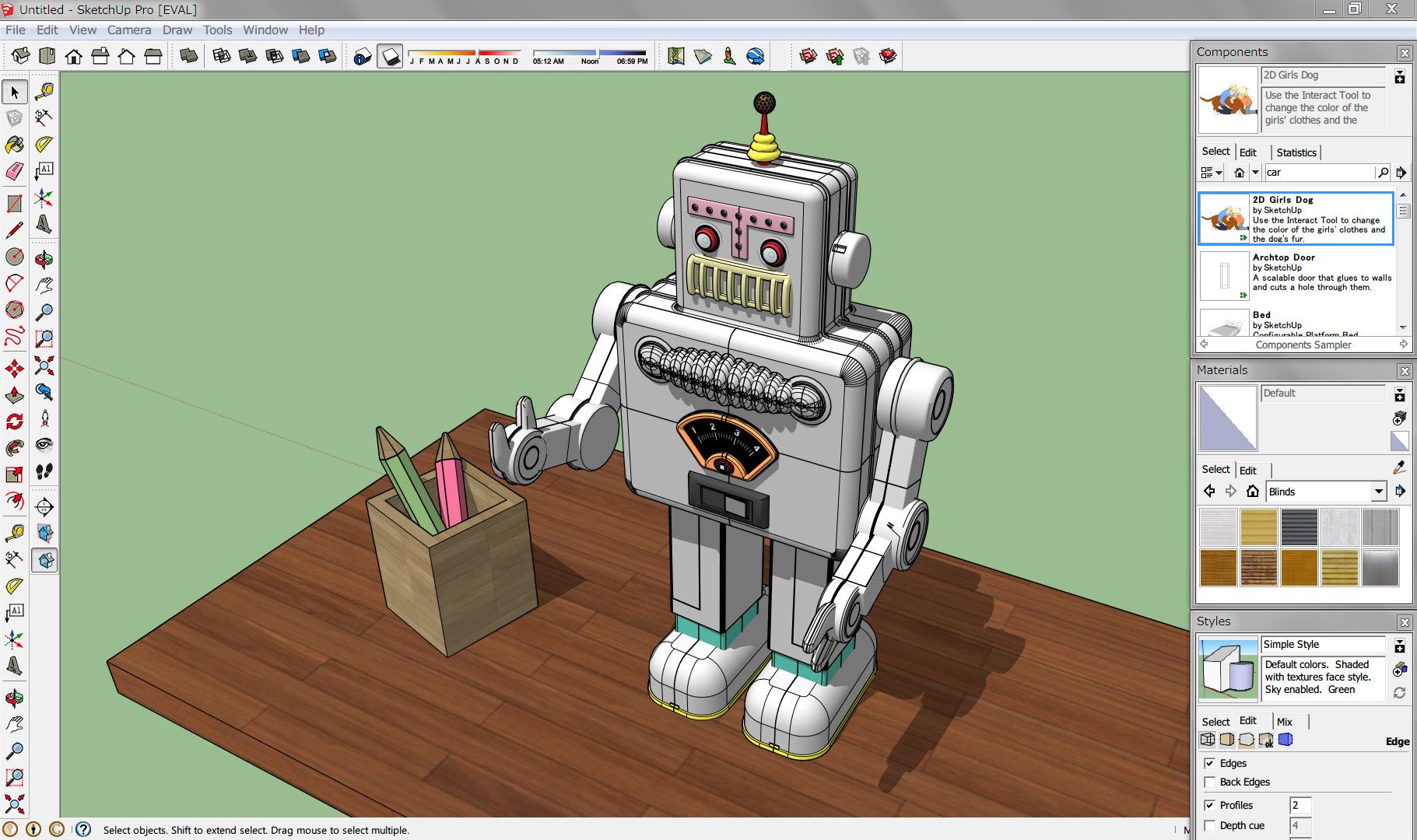 SketchUp建模界面