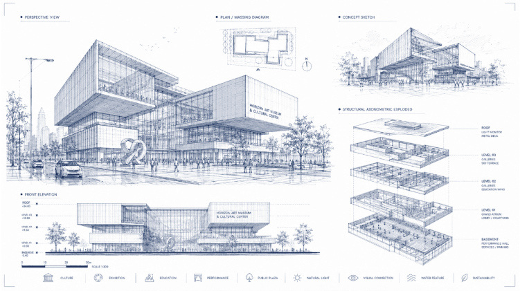 建筑线框图