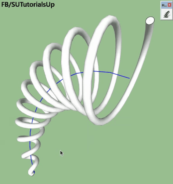 草图大师插件:Helix Along Curve