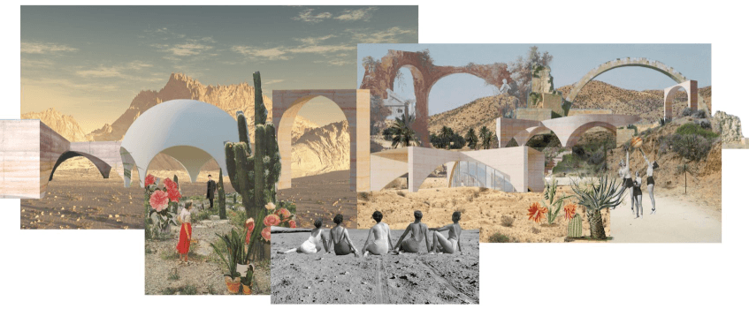 拼贴风格：建筑渲染