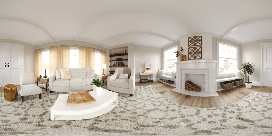 室内360度全景渲染效果图