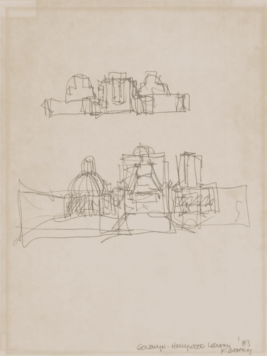 弗兰克·盖里钢笔素描稿