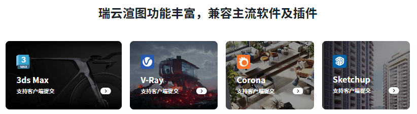 瑞云渲图支持3D软件