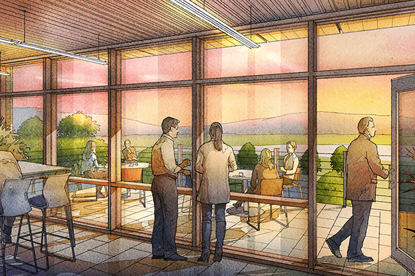 水彩风格：建筑渲染