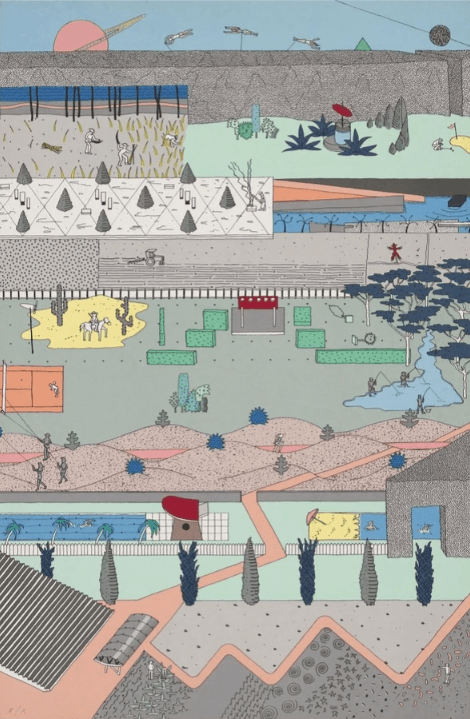 流水别墅的草图