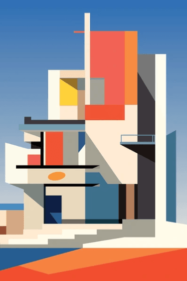 包豪斯风格：建筑渲染