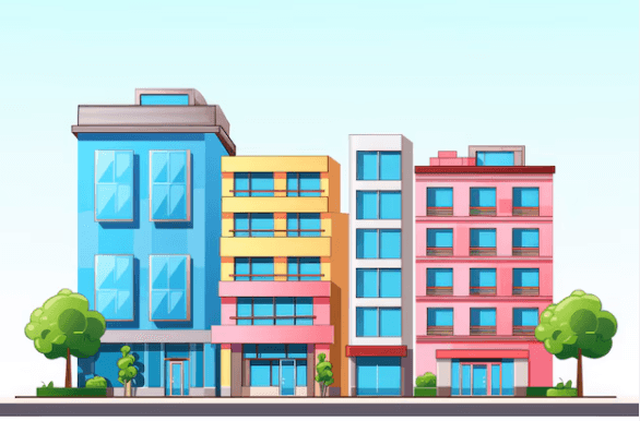 卡通风格：建筑渲染