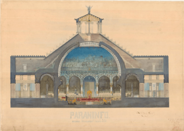 建筑师安东尼奥·高迪的设计图